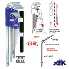 Bộ lục giác tay công EIGHT BHS-9NP