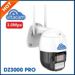 Camera PTZ ngoài trời VITACAM DZ3000 PRO xoay 355 độ, 3.0 Mpx 1296P ULTRA HD - Chip Hislicon hình ảnh đẹp, trong và sắc nét