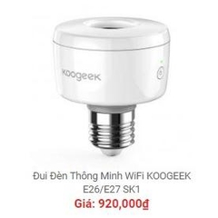 Đui Đèn Thông Minh WiFi KOOGEEK E26/E27 SK1, Điều Khiển Siri Iphone