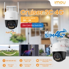 Imou Cruiser SC 4G 3MP - IPC-K7FP-3H0TE - Camera hỗ trợ sim 4G, Có đèn cảnh báo xanh đỏ, quan sát màu đêm.
