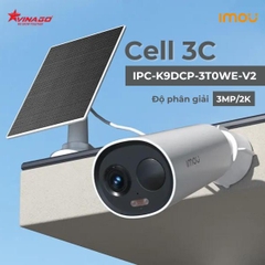 IMOU CELL 3C 3MP - ALL IN ONE (KÈM TẤM NĂNG LƯỢNG MẶT TRỜI) - CAMERA NGOÀI TRỜI - IPC-K9DCP-3T0WE0-V2 - PIN 5000mAh KÉO DÀI 120 NGÀY