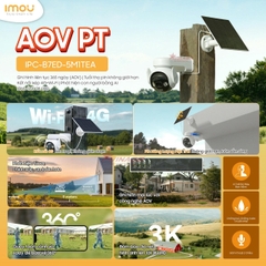 Imou AOV PT 5MP - IPC-B7ED-5M1TEA - Camera dùng Pin mặt trời, Hỗ trợ 4G, Công Nghệ AI.