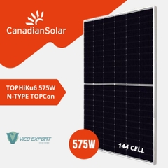 Tấm năng lượng mặt trời Canadian N-type Bifacial TOPCon 575W LOẠI A COCQ VAT ĐẦY ĐỦ Tấm năng lượng mặt trời Canadian N-type Bifacial TOPCon 575W LOẠI A COCQ VAT ĐẦY ĐỦ
