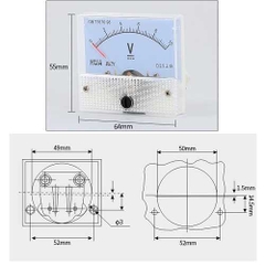 Vôn kế HUA 85C1 DC 300V