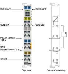 EL4102 2-channel analog output terminal 0-10 V 16 bit EL4102 2-channel analog output terminal 0-10 V 16 bit