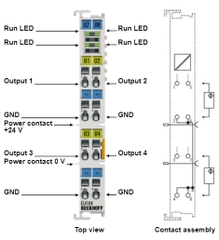 EL4104 4-channel analog output terminal 0-10 V 16 bit