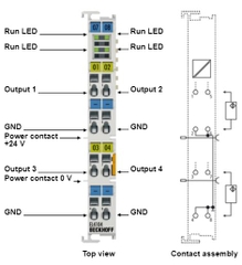 EL4104 4-channel analog output terminal 0-10 V 16 bit EL4104 4-channel analog output terminal 0-10 V 16 bit