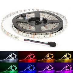 Đèn led dây Đổi màu RGB 5050 12V cuộn 5m- IP65 chống nước ( Bộ đầy đủ Dây led, Nguồn điều khiển)