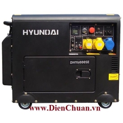 Máy phát điện Hyundai DHY6000SE - 3( 6.3-6.9KVA) Chạy dầu, cách âm chống ồn