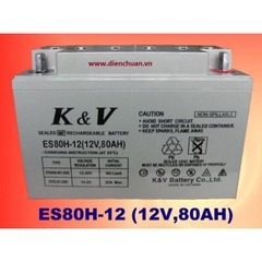 Ắc quy K&V 12V-80Ah ES 80H-12