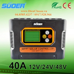 Bộ điều khiển sạc pin năng lượng mặt trời MPPT 40A Suoer Son-mppt-40A