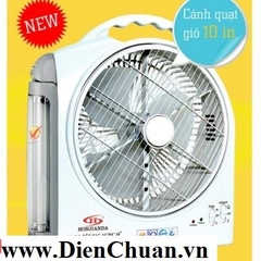 Quạt sạc tích điện có đèn Honjianda HJD-FL203/ Trắng