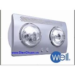 Đèn sưởi Well 2 bóng bạc