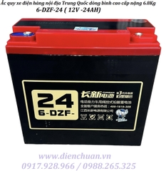 Ắc quy xe điện Trung Quốc 6-DZF-24 ( 12V-24AH) / Dòng bình cao cấp nặng 6.8kg hãng Changxin