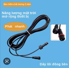 Dây nối dài cho đèn năng lượng mặt trời dài 5m, 2 chân cắm, chống nước