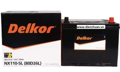 Ắc quy DELKOR 12V-70Ah 80D26L/R (NX110-5L/R)