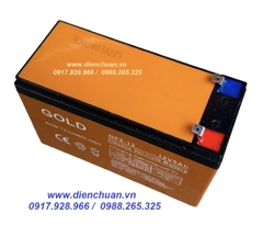 Ắc quy GOLD 12V NP9-12 ( 12V 9AH)/ ắc quy dùng cho UPS-loa kéo- bình thuốc sâu- lưu điện cửa cuốn 12V-9ah