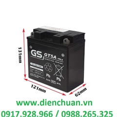 Ắc quy xe máy GS GT5A (12V-5Ah) dùng cho xe Honda Dream, Click ,Jupiter, Sirius, Taurus, Viva