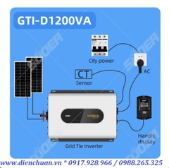 Bộ hoà lưới điện bám tải 1200VA- inverter solar hoà lưới 1.2KVA Suoer GTI-D1200VA