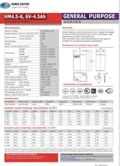 Ắc quy 6V 4.5Ah HAMES HM4.5-6 / pin 6V-4.5Ah