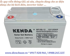 Ắc quy KENDA 12V-100Ah NP100-12 xả sâu dùng cho xe điện - Kích điện- Solar năng lượng mặt trời