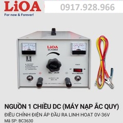 Sạc (nạp) ắc quy LiOA 30A BC3630