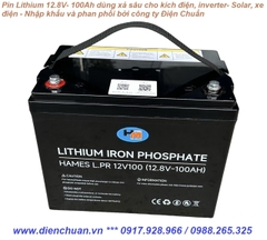 Pin lithium 12.8V 100Ah HAMES L.PR 12V100 ( Ắc quy Lithium 12V 100Ah/ 12.8V 100AH)