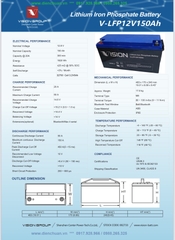 Pin Lithium Vision 12V-150Ah ( V-LFP12V150Ah)