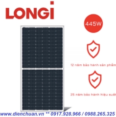 TẤM PIN NĂNG LƯỢNG MẶT TRỜI LONGI 445W HAI MẶT KÍNH