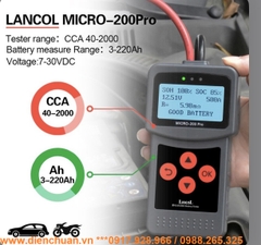 Máy đo kiểm tra ắc quy LANCOL Micro - 200 Pro ( Hàng Chính Hãng )- Battery Tester