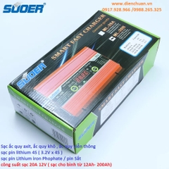 Máy sạc ắc quy Suoer 12V 20A/ 12Ah-200Ah ( ML-20B)/ Sạc pin lithium/ Sạc ắc quy lithium 12V-20A/ 200ah