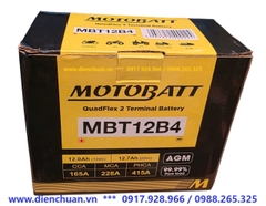 Ắc quy xe máy Motobatt MBT12B4/ Motobatt MBT12B4 large displacement motorcycle battery (12V 12AH)