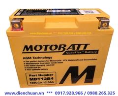Ắc quy xe máy Motobatt MBT12B4/ Motobatt MBT12B4 large displacement motorcycle battery (12V 12AH)