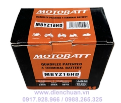 Ắc quy Motobatt MBYZ16HD/ Motobatt MBYZ16HD ( 12V 16.5AH) large displacement motorcycle battery