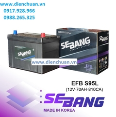 Ắc quy Sebang 12V 70AH ( EFB S95L)