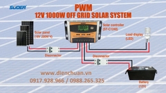 Bộ điều khiển sạc năng lượng mặt trời 40A 12V-24V SUOER ST-C1240