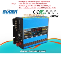 Kích điện sạc pin mặt trời 500VA-12V Suoer SUS-500A