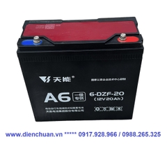 Ắc quy xe đạp điện Tianneng A6 12V-20Ah 6-DZF-20/ Ắc quy Thiên Năng 12V 20Ah hàng cao cấp nặng 7kg