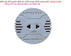 Biến áp (biến thế ) đổi nguồn 150VA/120W đổi điện 220V sang 100V AC hãng Vitenda