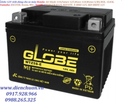 Ắc quy Globe WTZ5S-E 12V-4Ah dùng cho xe máy Air blade 110,Future 125,Wave 110,Wawe S/RS/RSX