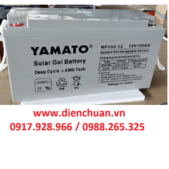 Ắc quy viễn thông Yamato 12V 150Ah NP150-12 bình Gel xả sâu ( Deep Cycle)