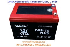 Ắc quy xe đạp điện 12V 15Ah Yamato Vua 6-DPB-15/ 6-FM-15/ YMT-12-15