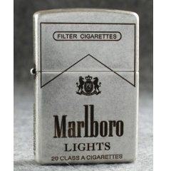 Zippo MARLBORO bạc giả cổ hộp thuốc lá