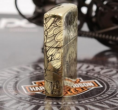 Zippo đồng vỏ dày con giáp DẬU 2