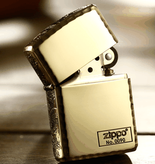 Zippo áo giáp vàng giới hạn rồng lượn sóng viền hông 2