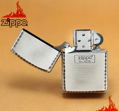 Zippo áo giáp silver dập nổi hoa văn hông giới hạn 1