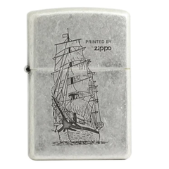 Zippo bạc giả cổ thuận buồm