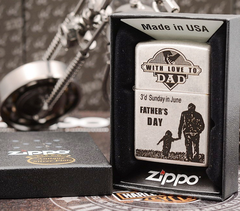 Zippo With Love To Dad bạc giả cổ mỹ