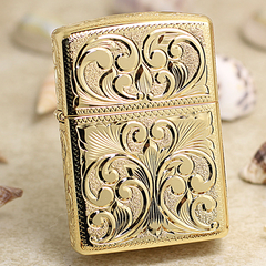 Zippo hoa văn nổi 5 mặt Gold mạ vàng