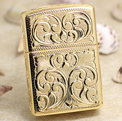 Zippo hoa văn nổi 5 mặt Gold mạ vàng